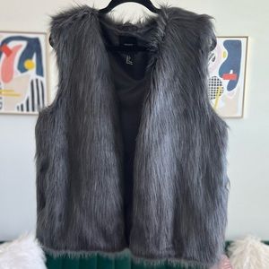 Faux-fur vest.
